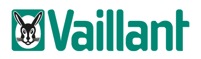Das Vaillant Logo zeigt einen stilisierten grünen Kaninchenkopf in einem runden Quadrat neben dem Wort Vaillant in fetten grünen Buchstaben auf weißem Hintergrund.